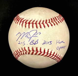 Mike Trout Signed Game-Used Baseball 2015 Home Opener MLB Authentic: Mike Trout Signed Game-Used Baseball 2015 Home Opener MLB Authentic This is a Mike Trout signed baseball used during the 2015 Home Opener, featuring the MLB Authentic hologram for verification. A