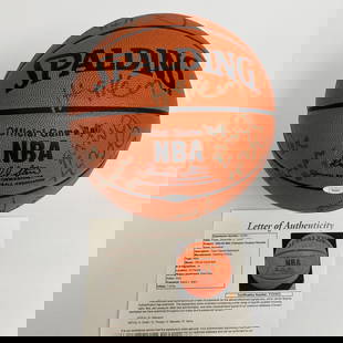 1993-94 Houston Rockets Signed NBA Game Basketball with JSA COA: 1993-94 Houston Rockets Signed NBA Game Basketball with JSA COA Celebrate the historic triumph of the 1993-1994 Houston Rockets with this team-signed official Spalding NBA game basketball.