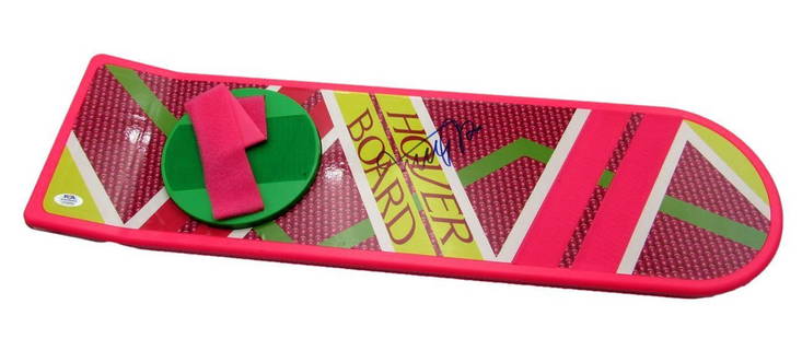 Michael J Fox Autographed Back to the Future Hoverboard PSA/DNA 165615: Michael J Fox Autographed Back to the Future Hoverboard PSA/DNA 165615 This authentic hoverboard from the iconic film "Back to the Future" has been personally signed by Michael J. Fox. With its origin