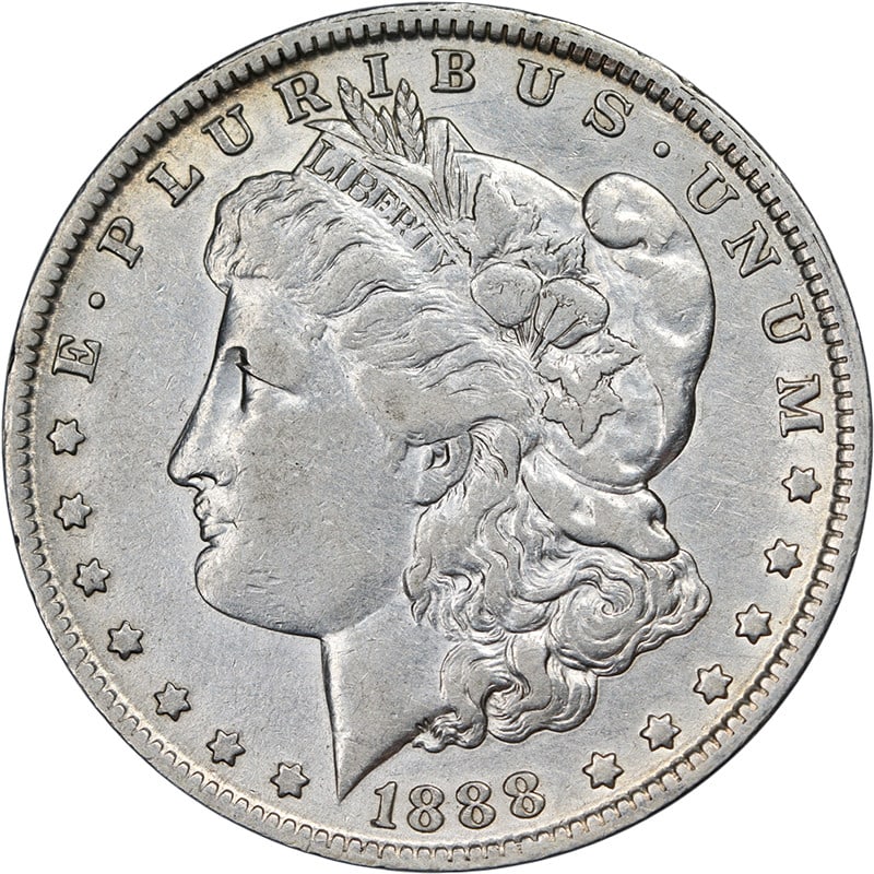 1888-O Morgan Silver Dollar VAM 4 Hot Lips Silver Coin: 1888-O Morgan Silver Dollar VAM 4 Hot Lips Silver Coin Discover the beauty of the 1888-O Morgan Silver Dollar, a remarkable piece characterized by its 'Hot Lips' VAM 4 variety. This coin is circulated