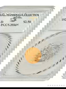 1925-D $2.50 Indian Gold Coin PCGS MS66 Rare Only Three Finer: 1925-D $2.50 Indian Gold Coin PCGS MS66 Rare Only Three Finer This stunning 1925-D $2.50 Indian Gold Coin is certified by PCGS with a grade of MS66, making it an exceptional choice for collectors. Str