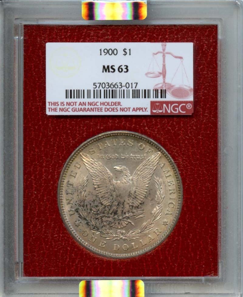 1900 Morgan Dollar NGC MS63 Uncirculated Philadelphia Coin: 1900 Morgan Dollar NGC MS63 Uncirculated Philadelphia Coin This stunning 1900 Morgan Dollar features a certification by NGC and is graded MS63, indicating it is in uncirculated condition. Minted in Ph