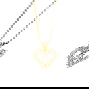 14K Yellow Gold Heart Pendant Necklace with 1.00 Carat Diamonds: 14K Yellow Gold Heart Pendant Necklace with 1.00 Carat Diamonds This stunning 14K Yellow Gold Diamond Heart Pendant Necklace beautifully embodies the theme of love. Crafted from genuine 14k yellow gol