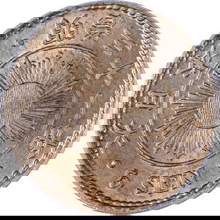 1898 Japan Five Sen Coin ICG MS64 Uncirculated Y#21: 1898 Japan Five Sen Coin ICG MS64 Uncirculated Y#21 This exquisite 1898 Five Sen coin from Japan is certified by ICG and graded MS64, indicating its high quality and uncirculated condition. This coin,