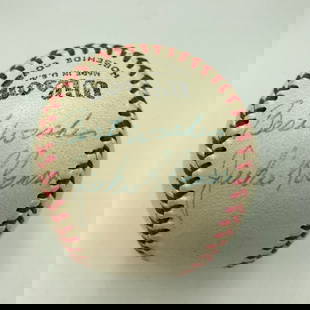Jackie Robinson Signed Baseball PSA DNA with Provenance 1966: Jackie Robinson Signed Baseball PSA DNA with Provenance 1966 This extraordinary Jackie Robinson Single Signed Baseball is considered one of the finest in existence. The ball is an official American As
