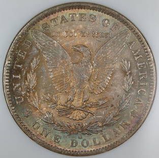 1884-O NGC MS63 Toned Morgan Silver Dollar Uncirculated: 1884-O NGC MS63 Toned Morgan Silver Dollar Uncirculated This 1884-O Morgan Silver Dollar showcases the craftsmanship of the New Orleans mint. Certified by NGC with a grade of MS 63, this uncirculated