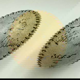 Babe Ruth Ty Cobb Walter Johnson Signed Baseball PSA DNA COA: Babe Ruth Ty Cobb Walter Johnson Signed Baseball PSA DNA COA This remarkable Official American League baseball features eight legendary autographs, highlighted by the iconic signature of Babe Ruth, wh