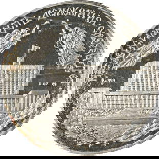 4 Ounce Lot of 999 Fine Silver Rounds Russian White House Design: 4 Ounce Lot of 999 Fine Silver Rounds Russian White House Design This lot includes four 1-ounce silver rounds featuring the iconic Russian White House design. Made from 999 fine silver, these rounds a