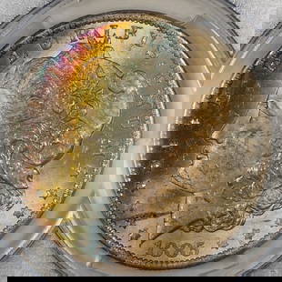 1885-O Morgan Silver Dollar PCGS MS 63 Beautifully Toned Coin: 1885-O Morgan Silver Dollar PCGS MS 63 Beautifully Toned Coin This 1885-O Morgan Silver Dollar is a stunning piece, showcasing a beautifully toned obverse. Certified by PCGS with a grade of MS 63, thi