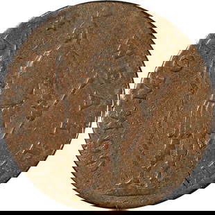 1788 Massachusetts 1c Copper Coin Period After Massachusetts Choice F+: 1788 Massachusetts 1c Copper Coin Period After Massachusetts Choice F+ This 1788 Massachusetts 1 cent coin features the notable 'Period After Massachusetts' and exhibits great eye appeal. It is compos
