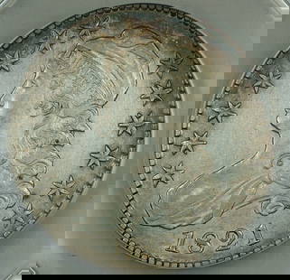 1821 Capped Bust Silver Half Dollar ANACS AU 50 Rarity-3: 1821 Capped Bust Silver Half Dollar ANACS AU 50 Rarity-3 This 1821 Capped Bust Silver Half Dollar (50c) is a notable piece certified by ANACS with a grade of AU 50. The coin, which displays signs of b