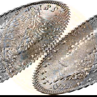 1885-O Morgan Silver Dollar PCGS MS65 Uncirculated with Toning: 1885-O Morgan Silver Dollar PCGS MS65 Uncirculated with Toning This stunning 1885-O Morgan Silver Dollar features a high grade of MS65, certified by PCGS. Struck in silver at the New Orleans mint, thi