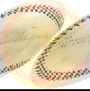 Honus Wagner Signed National League Baseball with PSA COA: Honus Wagner Signed National League Baseball with PSA COA Discover a piece of baseball history with this Official National League baseball signed by Hall of Fame shortstop Honus Wagner, known as the l