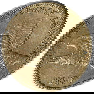 1857 Flying Eagle Cent AU Copper Nickel Coin Philadelphia: 1857 Flying Eagle Cent AU Copper Nickel Coin Philadelphia This 1857 Flying Eagle Cent is a notable addition for collectors, showcasing a design by James Barton Longacre. The coin features a compositio