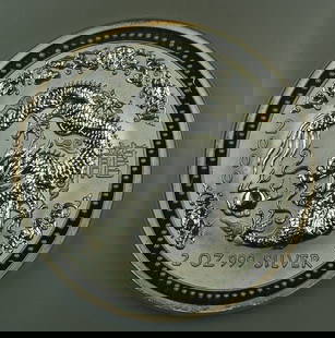 2000 Australia 2 Oz Silver $2 Dragon Coin NGC MS66 Uncirculated: 2000 Australia 2 Oz Silver $2 Dragon Coin NGC MS66 Uncirculated This stunning 2000 Australia 2 Oz 999 Silver $2 Dragon Coin is a remarkable collector's item. Graded MS 66 by NGC, this uncirculated coi
