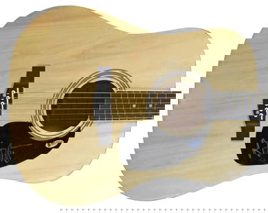 Mick Jagger Signed Acoustic Guitar The Rolling Stones COA Beckett: Mick Jagger Signed Acoustic Guitar The Rolling Stones COA Beckett This authentic natural acoustic guitar is a remarkable piece for music enthusiasts and collectors alike. Personally signed by Mick Jag