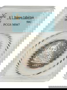 1887 Liberty Seated Half Dollar 50C PCGS MS67 Stunning Colors: 1887 Liberty Seated Half Dollar 50C PCGS MS67 Stunning Colors This stunning 1887 50C Liberty Seated Half Dollar is graded MS67 by PCGS, making it a highly sought-after addition for any premium collect