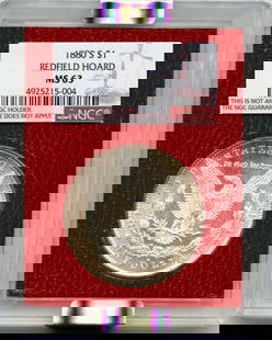 1880-S Morgan Dollar NGC MS63 Uncirculated Redfield Hoard: 1880-S Morgan Dollar NGC MS63 Uncirculated Redfield Hoard This 1880-S Morgan Dollar is a stunning example of U.S. coinage, certified by NGC with a grade of MS63. Struck in San Francisco, this uncircul