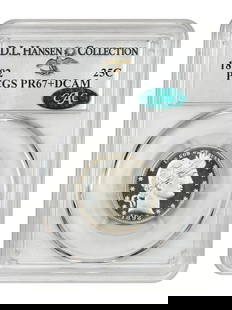 1892 Barber Quarter 25C PCGS 67+ DCAM CAC Approved Rare Proof: 1892 Barber Quarter 25C PCGS 67+ DCAM CAC Approved Rare Proof This exquisite 1892 25-cent Barber Quarter is certified by PCGS with a grade of 67+ and designated as Deep Cameo (DCAM). It showcases a st