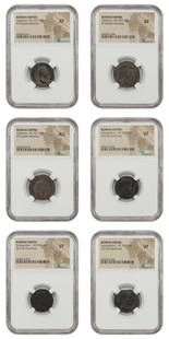Mixed Lot of 6 Roman Empire Coins NGC Certified Gallienus Constantine I: Mixed Lot of 6 Roman Empire Coins NGC Certified Gallienus Constantine I This lot features 6 mixed Roman Empire coins, including a variety of BI Double-Denarius and AE3 (BI Nummus) coins certified by N