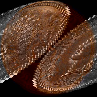 1869 Indian Cent NGC MS64 RB Copper Coin Strong Strike: 1869 Indian Cent NGC MS64 RB Copper Coin Strong Strike This 1869 Indian Cent boasts a remarkable grade of MS64 RB, certified by NGC, highlighting its superb eye appeal and strong strike. The coin is c