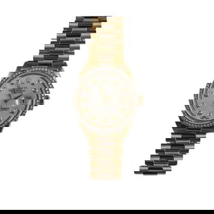 Rolex Datejust Ladies 14k Gold President Diamond Bezel Ref 1601 MOP Dial: Rolex Datejust Ladies 14k Gold President Diamond Bezel Ref 1601 MOP Dial This exquisite Rolex Datejust features a stunning AM Mother of Pearl (MOP) dial and a luxurious 14k yellow gold (YG) President