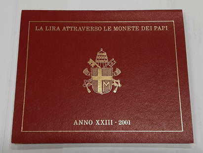2001 Vatican 8 Piece UNC Mint Set Pope John Paul II Silver Coin: 2001 Vatican 8 Piece UNC Mint Set Pope John Paul II Silver Coin This 2001 Vatican State 8 Piece UNC Mint Set features coins that are in uncirculated condition, showcasing the legacy of Pope John Paul