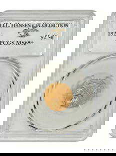 1927 Indian Gold $2.50 Coin PCGS MS65+ High-End Type Gem: 1927 Indian Gold $2.50 Coin PCGS MS65+ High-End Type Gem This 1927 $2.50 Indian gold coin, graded PCGS MS65+, is an exceptional high-end type coin ideal for collectors. Struck at the Philadelphia Mint