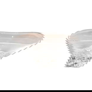 Steuben Signed Art Glass Bowl 10 Inch Crystal Clear: Steuben Signed Art Glass Bowl 10 Inch Crystal Clear Introducing the exquisite Steuben Glass Bowl, a stunning decorative piece that showcases the artistry of crystal craftsmanship. This original bowl f