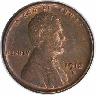 1912-S Lincoln Wheat Cent Copper Choice BU+ Uncertified: 1912-S Lincoln Wheat Cent Copper Choice BU+ Uncertified This 1912-S Lincoln Cent is a stunning example of a Choice BU+ coin, showcasing its uncirculated condition. Minted in 1912 at the San Francisco