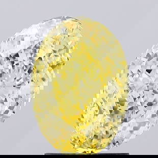 Loose Diamond - OVAL 2.3ct Fancy Vivid Yellow VVS2: Loose Diamond - OVAL 2.3ct Fancy Vivid Yellow VVS2 Source: This is a real non-mined Diamond that has been grown in a lab Shape: OVAL Carats: 2.3 Color: Fancy Vivid Yellow Certification: IGI Video: