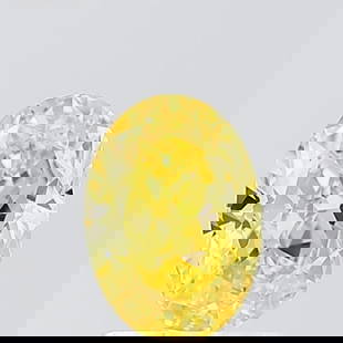 Loose Diamond - OVAL 1.18ct Fancy Vivid Yellow VVS2: Loose Diamond - OVAL 1.18ct Fancy Vivid Yellow VVS2 Source: This is a real non-mined Diamond that has been grown in a lab Shape: OVAL Carats: 1.18 Color: Fancy Vivid Yellow Certification: IGI Video: