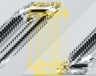 Loose Diamond - EMERALD 8.05ct Fancy Yellow VS2: Loose Diamond - EMERALD 8.05ct Fancy Yellow VS2 Source: This is a real non-mined Diamond that has been grown in a lab Shape: EMERALD Carats: 8.05 Color: Fancy Yellow Certification: IGI Video: