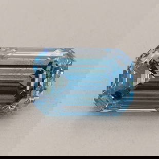 Loose Diamond - EMERALD 0.8ct Fancy Vivid Blue SI1: Loose Diamond - EMERALD 0.8ct Fancy Vivid Blue SI1 Source: This is a real non-mined Diamond that has been grown in a lab Shape: EMERALD Carats: 0.8 Color: Fancy Vivid Blue Certification: IGI Video: