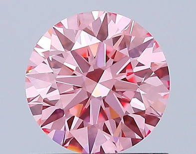 Ideal Loose Diamond - ROUND 0.82ct Fancy Vivid Pink VVS2: Ideal Loose Diamond - ROUND 0.82ct Fancy Vivid Pink VVS2 Source: This is a real non-mined Diamond that has been grown in a lab Shape: ROUND Carats: 0.82 Color: Fancy Vivid Pink Certification: IGI Vide