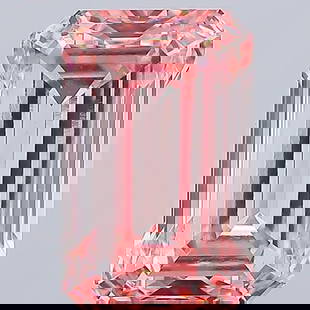 Loose Diamond - EMERALD 7.86ct Fancy Vivid Pink VS1: Loose Diamond - EMERALD 7.86ct Fancy Vivid Pink VS1 Source: This is a real non-mined Diamond that has been grown in a lab Shape: EMERALD Carats: 7.86 Color: Fancy Vivid Pink Certification: IGI Video: