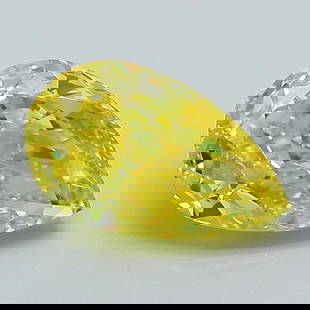 Loose Diamond - PEAR 1.68ct Fancy Vivid Yellow VVS2: Loose Diamond - PEAR 1.68ct Fancy Vivid Yellow VVS2 Source: This is a real non-mined Diamond that has been grown in a lab Shape: PEAR Carats: 1.68 Color: Fancy Vivid Yellow Certification: IGI Video: