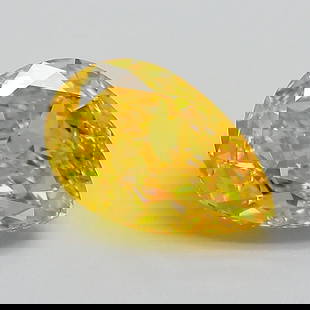 Loose Diamond - PEAR 2.24ct Fancy Vivid Yellow VVS2: Loose Diamond - PEAR 2.24ct Fancy Vivid Yellow VVS2 Source: This is a real non-mined Diamond that has been grown in a lab Shape: PEAR Carats: 2.24 Color: Fancy Vivid Yellow Certification: IGI Video: