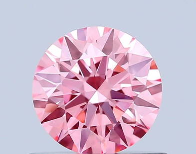 Ideal Loose Diamond - ROUND 0.57ct Fancy Vivid Pink VS1: Ideal Loose Diamond - ROUND 0.57ct Fancy Vivid Pink VS1 Source: This is a real non-mined Diamond that has been grown in a lab Shape: ROUND Carats: 0.57 Color: Fancy Vivid Pink Certification: IGI Video