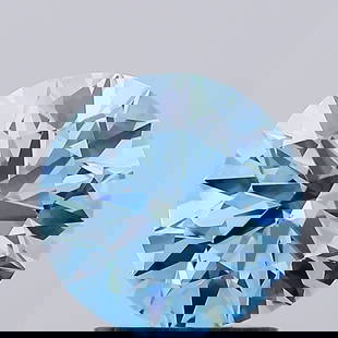 Ideal Loose Diamond - ROUND 2.3ct Fancy Vivid Blue VS1: Ideal Loose Diamond - ROUND 2.3ct Fancy Vivid Blue VS1 Source: This is a real non-mined Diamond that has been grown in a lab Shape: ROUND Carats: 2.3 Color: Fancy Vivid Blue Certification: IGI Video:
