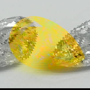 Loose Diamond - PEAR 2.25ct Fancy Vivid Yellow VVS2: Loose Diamond - PEAR 2.25ct Fancy Vivid Yellow VVS2 Source: This is a real non-mined Diamond that has been grown in a lab Shape: PEAR Carats: 2.25 Color: Fancy Vivid Yellow Certification: IGI Video: