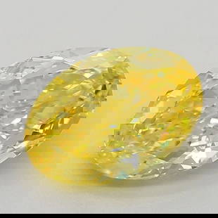 Loose Diamond - OVAL 0.72ct Fancy Vivid Yellow VVS2: Loose Diamond - OVAL 0.72ct Fancy Vivid Yellow VVS2 Source: This is a real non-mined Diamond that has been grown in a lab Shape: OVAL Carats: 0.72 Color: Fancy Vivid Yellow Certification: IGI Video: