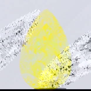 Loose Diamond - PEAR 4.2ct Fancy Vivid Yellow VVS2: Loose Diamond - PEAR 4.2ct Fancy Vivid Yellow VVS2 Source: This is a real non-mined Diamond that has been grown in a lab Shape: PEAR Carats: 4.2 Color: Fancy Vivid Yellow Certification: IGI Video: