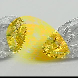 Loose Diamond - PEAR 1.58ct Fancy Vivid Yellow VVS2: Loose Diamond - PEAR 1.58ct Fancy Vivid Yellow VVS2 Source: This is a real non-mined Diamond that has been grown in a lab Shape: PEAR Carats: 1.58 Color: Fancy Vivid Yellow Certification: IGI Video: