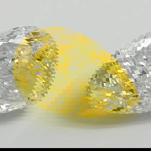 Loose Diamond - PEAR 5.25ct Fancy Vivid Yellow VVS2: Loose Diamond - PEAR 5.25ct Fancy Vivid Yellow VVS2 Source: This is a real non-mined Diamond that has been grown in a lab Shape: PEAR Carats: 5.25 Color: Fancy Vivid Yellow Certification: IGI Video: