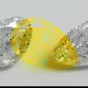 Loose Diamond - PEAR 1.54ct Fancy Vivid Yellow VVS2: Loose Diamond - PEAR 1.54ct Fancy Vivid Yellow VVS2 Source: This is a real non-mined Diamond that has been grown in a lab Shape: PEAR Carats: 1.54 Color: Fancy Vivid Yellow Certification: IGI Video: