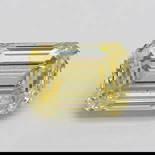 Loose Diamond - EMERALD 3.06ct Fancy Yellow VS2: Loose Diamond - EMERALD 3.06ct Fancy Yellow VS2 Source: This is a real non-mined Diamond that has been grown in a lab Shape: EMERALD Carats: 3.06 Color: Fancy Yellow Certification: IGI Video: