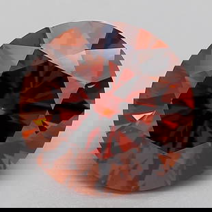 Ideal Loose Diamond - ROUND 2.01ct Fancy Deep Orange VS2: Ideal Loose Diamond - ROUND 2.01ct Fancy Deep Orange VS2 Source: This is a real non-mined Diamond that has been grown in a lab Shape: ROUND Carats: 2.01 Color: Fancy Deep Orange Certification: IGI Vid