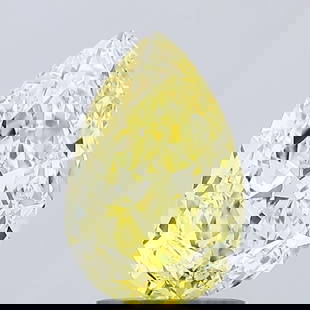 Loose Diamond - PEAR 2.5ct Fancy Vivid Yellow VVS2: Loose Diamond - PEAR 2.5ct Fancy Vivid Yellow VVS2 Source: This is a real non-mined Diamond that has been grown in a lab Shape: PEAR Carats: 2.5 Color: Fancy Vivid Yellow Certification: IGI Video: