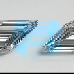 Loose Diamond - EMERALD 0.8ct Fancy Vivid Blue VS1: Loose Diamond - EMERALD 0.8ct Fancy Vivid Blue VS1 Source: This is a real non-mined Diamond that has been grown in a lab Shape: EMERALD Carats: 0.8 Color: Fancy Vivid Blue Certification: IGI Video: